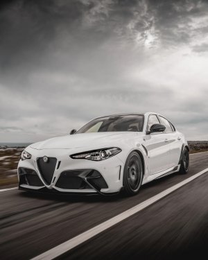 Alfa Romeo Giulia Quadrifoglio GTAm Conversion Kit by PariS'5 GaraGe - Complete Kit - FRP/ Carbon Fiber Combo